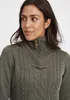 OXMO OXCarry Damen Strickpullover Troyer Grobstrick Produktbild-Vorschau 4