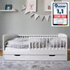 Kinderbett 140x70 mit Lattenrost, Schublade und Produktbild-Vorschau 1