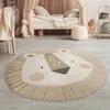 TT Home Kinderteppich Rund, Spielteppich Erdtöne, 3D Design Produktbild-Vorschau 1