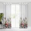 Vorhang NIKOLA weiß grün 140x250 cm  Ösen Ösenvorhang Produktbild-Vorschau 2