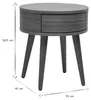 Miliboo - Runder Nachttisch aus dunklem Holz mit Schublade Produktbild-Vorschau 6