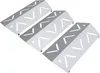 Three metal heat reflectors for a gas grill, arranged diagonally on a white background. Produktbild-Vorschau