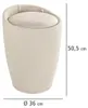 WENKO Hocker Mod. Candy Beige Leinenoptik, mit Wäschesack, Produktbild-Vorschau 3
