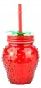 Glasbecher mit Schraubverschluss und Strohhalm 400ml Ideal Produktbild-Vorschau 1