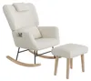 Fauteuil à bascule UnboxG avec repose-pieds, couleur beige. Voir les images du produit 14