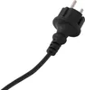 A black power cord with a plug. Produktbild-Vorschau