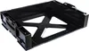 A black plastic storage tray with an open, geometric design. Podgląd zdjęcia produktu