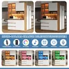 Merax : armoire de cuisine avec vitrine, éclairage LED, 3 Voir les images du produit 8