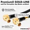 PremiumX 7,5 m Gold-Line TV anténny kábel čierna koaxiálna Náhľad obrázku produktu 2