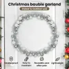 vidaXL Vianočná guľová girlanda biela a strieborná 186 cm Náhľad obrázku produktu 6