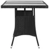 vidaXL Tavolo da giardino nero 140 x 80 x 74 cm in poly Anteprima dell’immagine prodotto 2