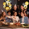 18. Geburtstag Dekoration Set, 36-teilig, Schwarz/Gold Voir les images du produit