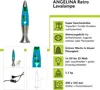 Lavalampe Retro "Angelina" Aluminium Glas Silber Blau Grün Produktbild-Vorschau 2