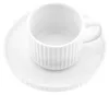 A white ceramic coffee cup and saucer set. Anteprima dell’immagine prodotto