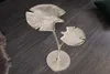 Dekorativer Beistelltisch GINKGO LEAFS 56cm silber handmade Produktbild-Vorschau 2
