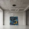 XUDO LED Pendelleuchte 4-Ring 119W Schwarz, Dimmbar per Produktbild-Vorschau 3