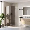 Duschwand Rea Flexi Brown / Chrome 140 Produktbild-Vorschau 3