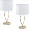 Stolní lampa Relaxdays, sada 2 ks, kovová základna a Náhled obrázku produktu 1