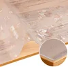 Tischschutz  90x135cm  Tischdecke Weiß FLOKY Rose mattiert Produktbild-Vorschau 1