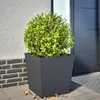 vidaXL Pflanzkübel Anthrazit 50x50x50 cm Stahl Produktbild-Vorschau 2