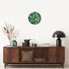Wanduhr - Rund - Glasuhr - Blätter Eukalyptus Natur - Produktbild-Vorschau 7