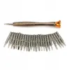A set of precision screwdrivers with multiple interchangeable bits, laid out on a white background. Produktbild-Vorschau