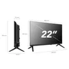 Product dimensions and screen size of a television. Produktbild-Vorschau