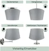 Wogati® Premium Lampenschirm E14/E27 Baumwolle | Weiß / Produktbild-Vorschau 3