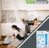 A woman and a child are in a kitchen covered in plastic sheeting, suggesting renovation or painting. Náhľad obrázku produktu