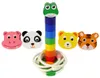 Leantoys Hölzerne Pyramide Lernpuzzle Tiere Produktbild-Vorschau 2