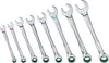 A set of Bosch ratcheting combination wrenches is displayed against a white background. Produktbild-Vorschau