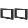 Two black rectangular steel brackets are shown against a white background. Anteprima dell’immagine prodotto