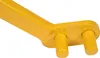 A close-up shot of a yellow metal tool with two prongs. Produktbild-Vorschau