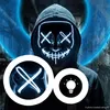 Maska na Halloween z oświetleniem LED Straszna maska na Podgląd zdjęcia produktu 7
