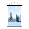 MuchoWow® Textilposter Winter - Schnee - Bäume 40x60 cm mit Produktbild-Vorschau 1