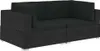 Divani angolari 2 pezzi con cuscini in poly rattan marrone Anteprima dell’immagine prodotto 8