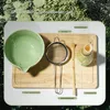 5-teiliges Matcha-Tee-Set – Bambus-Schneebesen, Löffel, Produktbild-Vorschau 2
