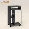 HOMCOM Beistelltisch Couchtisch mit Rollen, Schreibtisch Produktbild-Vorschau 3