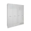 4-türiger Kleiderschrank Weiß Hochglanz / Matt – 1830 mm × Produktbild-Vorschau 1