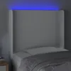 vidaXL LED Kopfteil Weiß 103x16x118/128 cm Kunstleder Produktbild-Vorschau 4