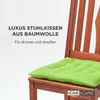 HOMESCAPES Stuhlkissen 40x40 cm grün – Sitzkissen Produktbild-Vorschau 2