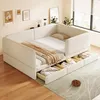 Flieks Kinderbett mit Rausfallschutz, Schlafsofa 140x200cm Produktbild-Vorschau 1