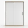 A front view of a sliding door wardrobe against a white background. Voir les images du produit