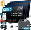 SUNNIVA® 2000W Balkonkraftwerk BIFAZIAL FULLBLACK komplett Produktbild-Vorschau 1