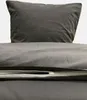 4 tlg Uni Bettwäsche 135x200 Anthrazit Einfarbig Renforce Produktbild-Vorschau 3