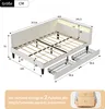 ProximaX Kuscheliges Polsterbett 140x200 cm mit Produktbild-Vorschau 5