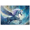 Leinwandbild Blaues Einhorn 60x40 Feeby Blau bild für die Produktbild-Vorschau 3