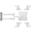 A white TV wall mount and its associated mounting plates are displayed against a white background. Produktbild-Vorschau