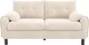 A front view of a beige loveseat sofa. Náhľad obrázku produktu