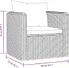vidaXL Sessel mit Auflagen Poly Rattan Schwarz Produktbild-Vorschau 6